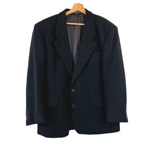 Gianfranco Ruffini Cashmere Blend Black Peacoat 42